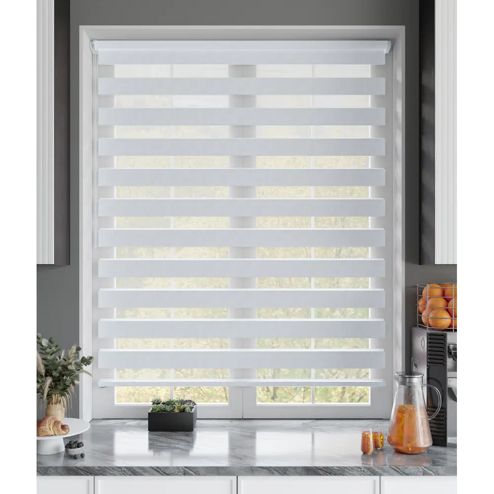 Штора рулонная день-ночь Сиберия 60x160 см белая MIAMOZA Промо 2025 STLM-2148299 - Вид №8