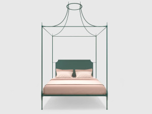 Двуспальная кровать из кованого железа с балдахином