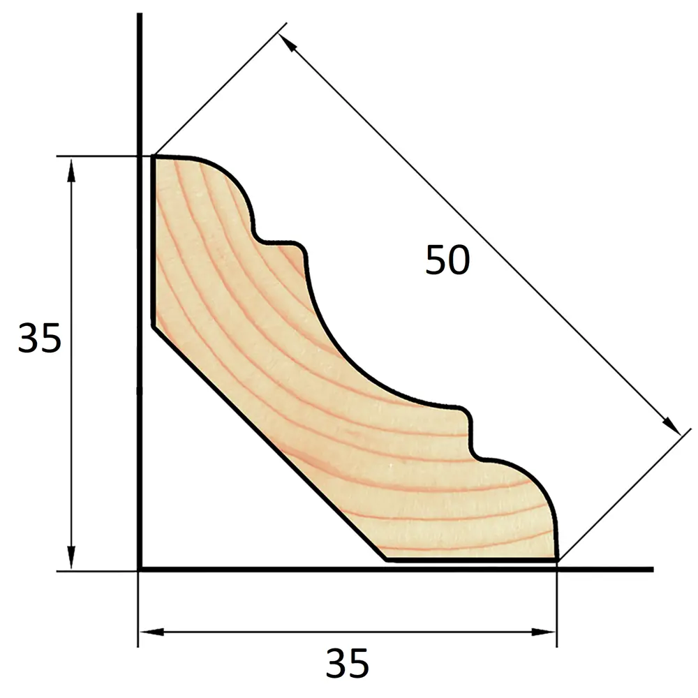 АРЕЛАН Плинтус классический из массива сосны для элегантной отделки 81960898 STLM-0015470 - Вид №2