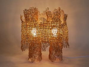 Настольная лампа из глины