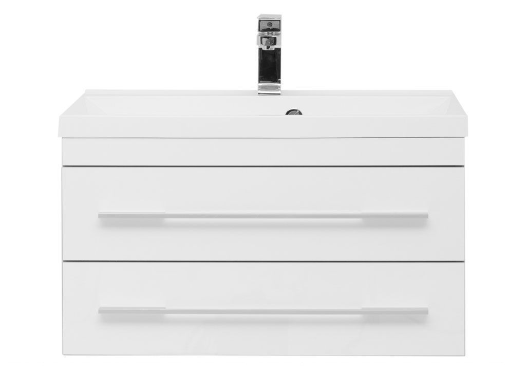 Тумба с раковиной Aquanet Верона NEW 75 белый (подвесная 2 ящика) 0017666900204118 - Вид №2