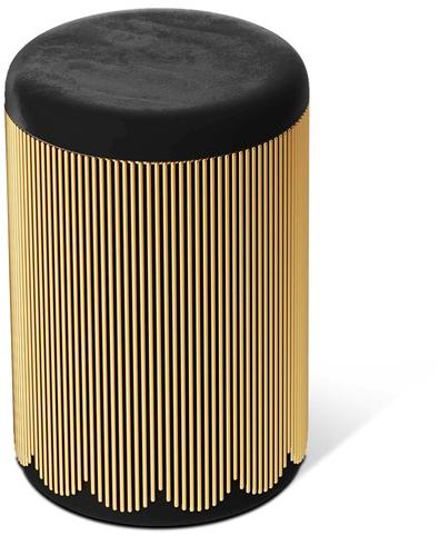 Scarlet Splendour Мягкий круглый металлический пуф Strings St05 - Вид №1