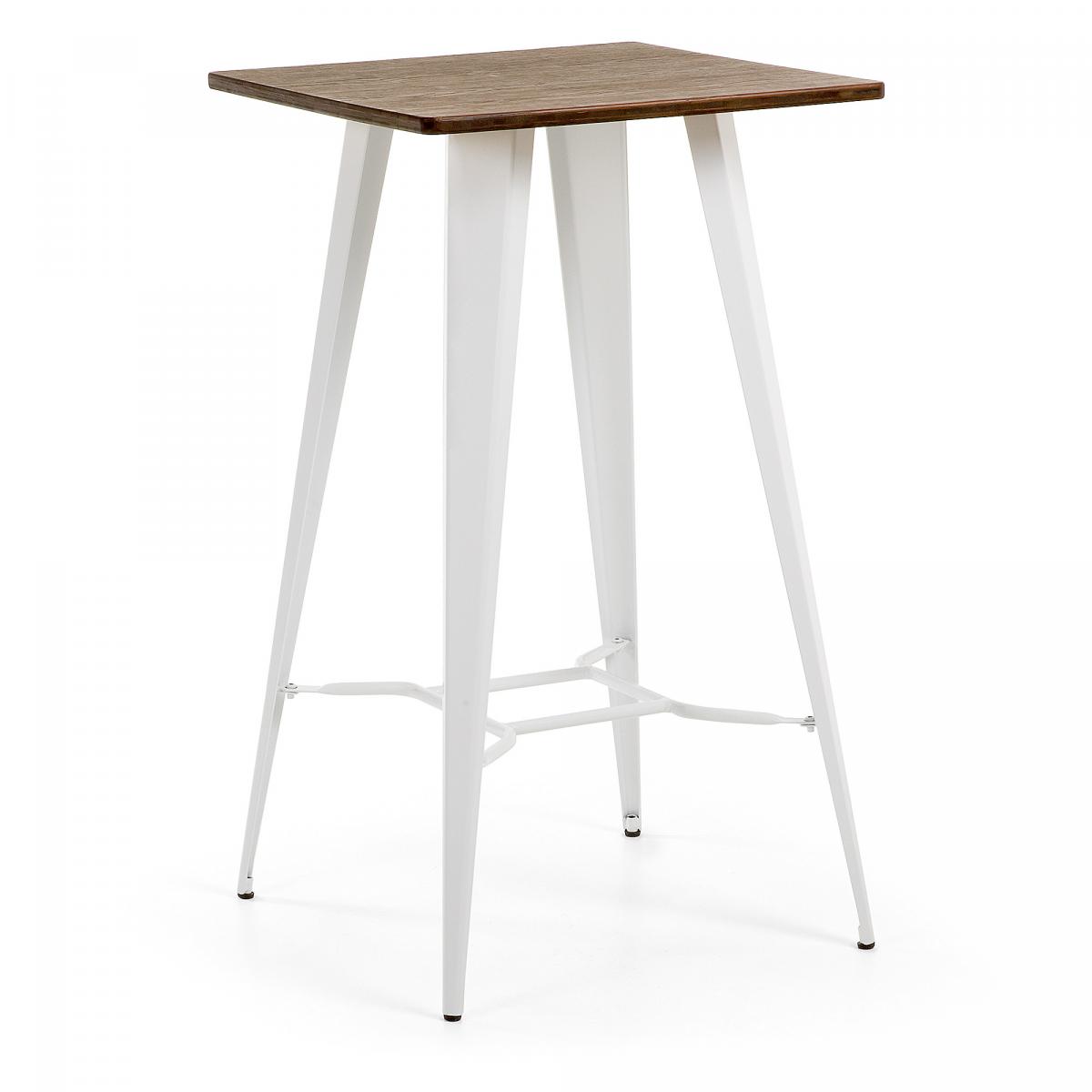 047520 Стол высокий белые ножки La Forma Malibu