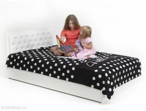 Кровать классика ABC-KING Фея с розовой кожей (190*120)со стразами сваровски подъемным механизмом