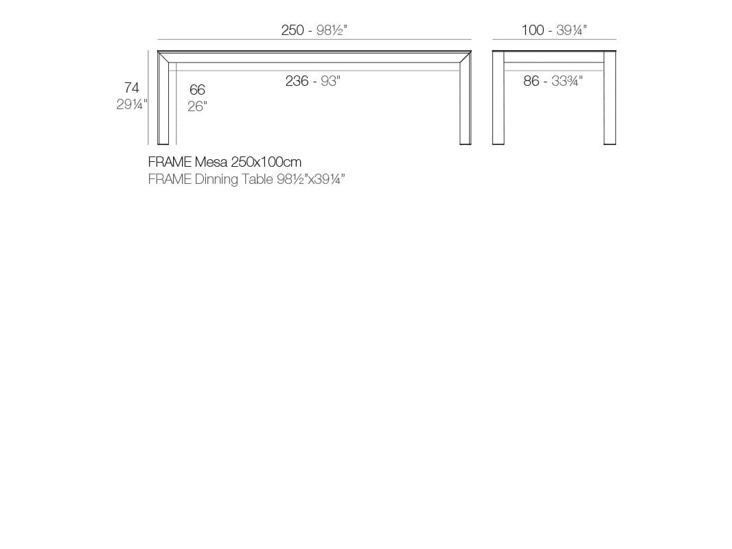 Полиэтиленовый садовый стол Vondom рамка ARCH-00127028 - Вид №13