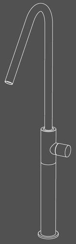HIR7L Radomonte Смеситель для раковины напольный, однорычажный, из полированной нержавеющей стали,  HIRO - Вид №2
