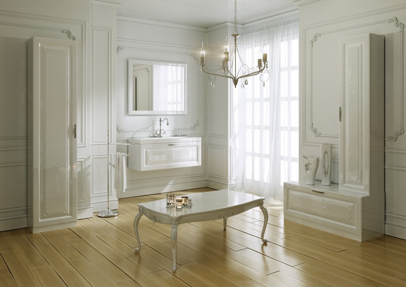 Империя Пенал напольный, цвет белый Emp.05.45/W AQWELLA Empire sun-id-277922 - Вид №1