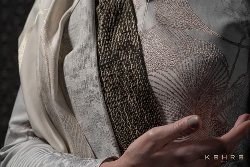 KOHRO Моющаяся хлопковая ткань A gong on the river K0064734  - Вид №5