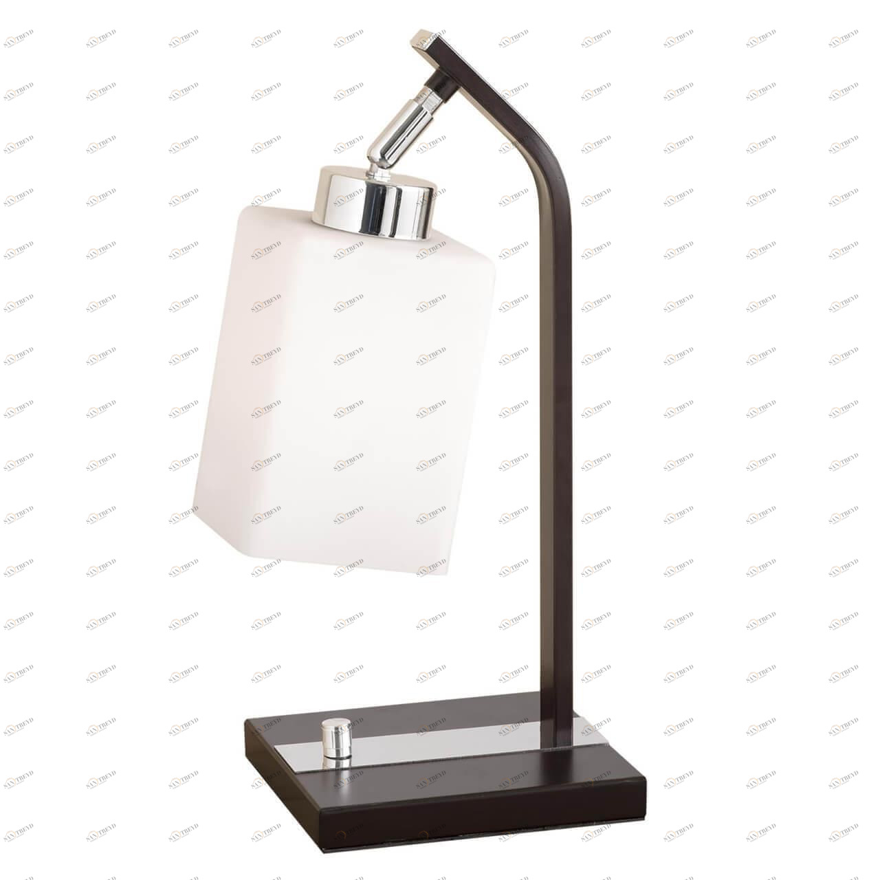 Настольная лампа с белым плафоном и выключателем коричневая "Маркус" CL123811 CITILUX ИНТЕРЬЕРНЫЕ 00-3834672 Белый;коричневый 