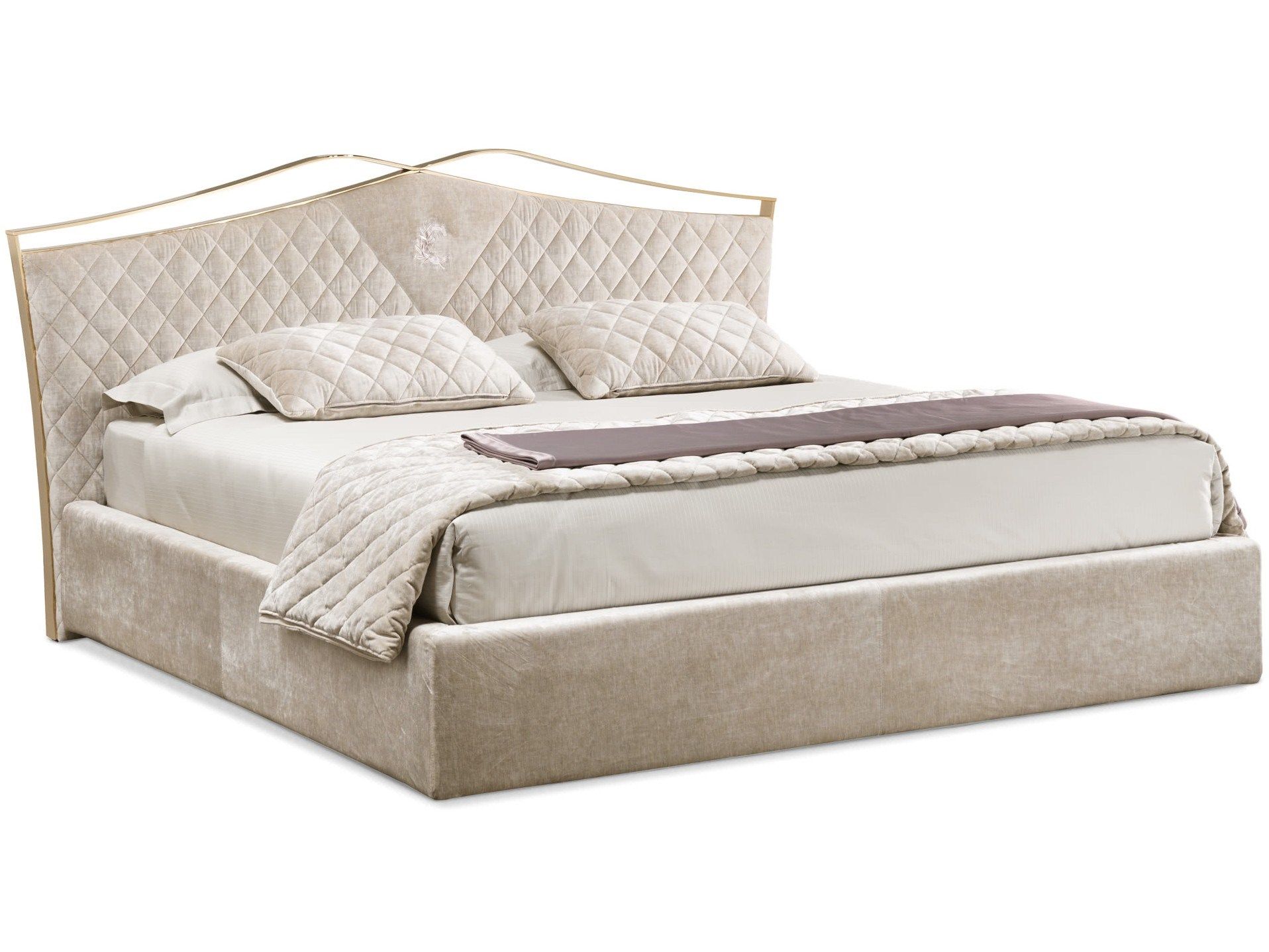 Бархатная мягкая двуспальная кровать Cantori ARCH-00031873 - Вид №6