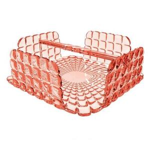 Салфетница квадратная Tiffany коралловая