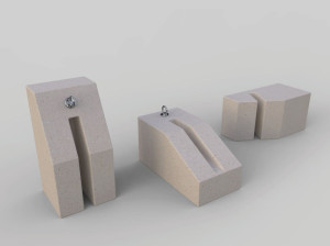 Реконструированная каменная стойка для велосипедов