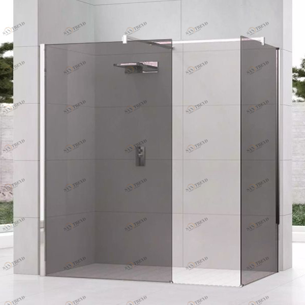 Novellini. Душевой уголок 160x90 см H+H FUMÉ с хромированным профилем KUADRA KUADH12054KKUADH9054K