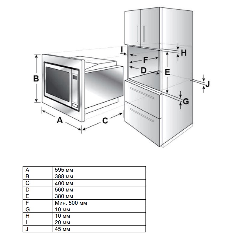 9245469 Встраиваемая микроволновая печь Schaub Lorenz SLM EL25D белый STDN-0017884 - Вид №9