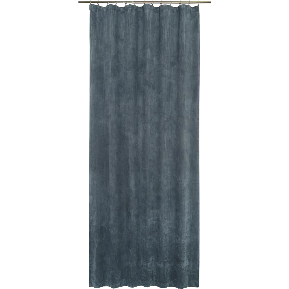 Штора на ленте «Вельвет» 140x260 см однотон цвет синий SEASONS STLM-2107235