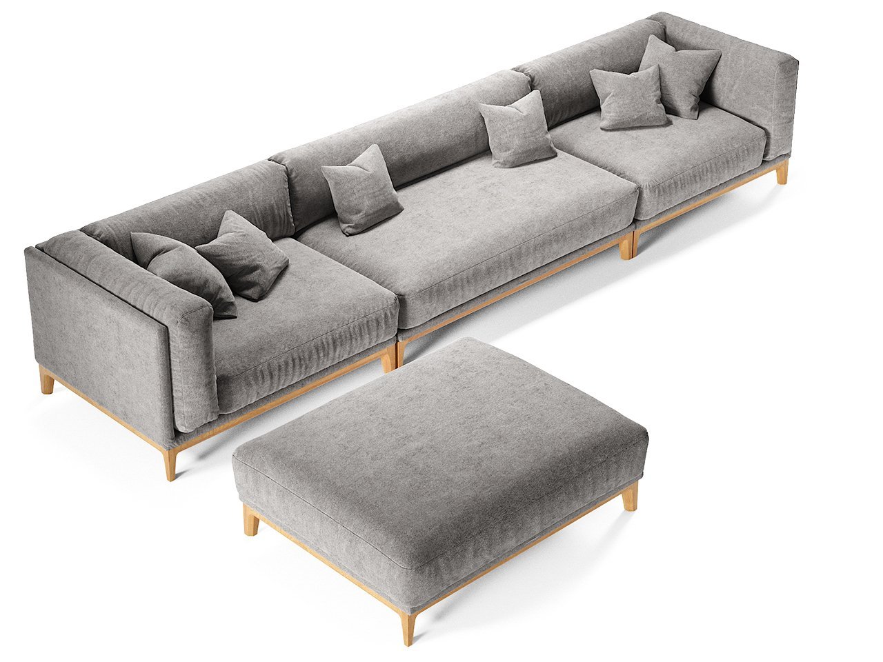 Диван Case угловой светло-серый THE IDEA ДИЗАЙНЕРСКИЕ 210550 Серый  - Вид №1