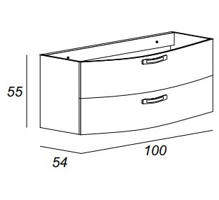 Мебель для ванной CEZARES COMFORT 54281 Bianco Lucido - Вид №2