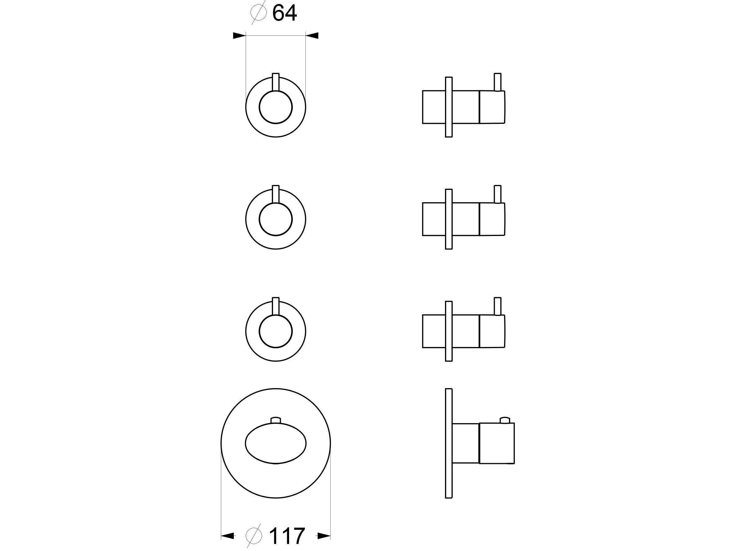 Термостатический смеситель для душа GUGLIELMI RUBINETTERIE AG ARCH-00037730 - Вид №2