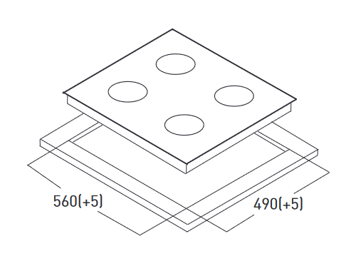 9161134 Газовая варочная поверхность Oasis P-SDW STDN-0098675 - Вид №7
