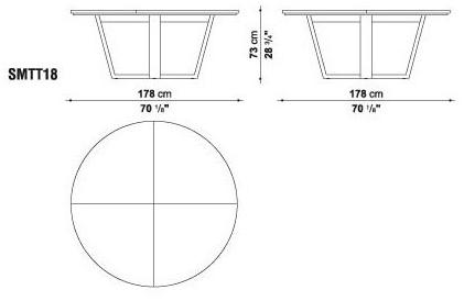 Maxalto Круглый деревянный стол с ленивой сьюзан Xilos sun-id-1379136 - Вид №8