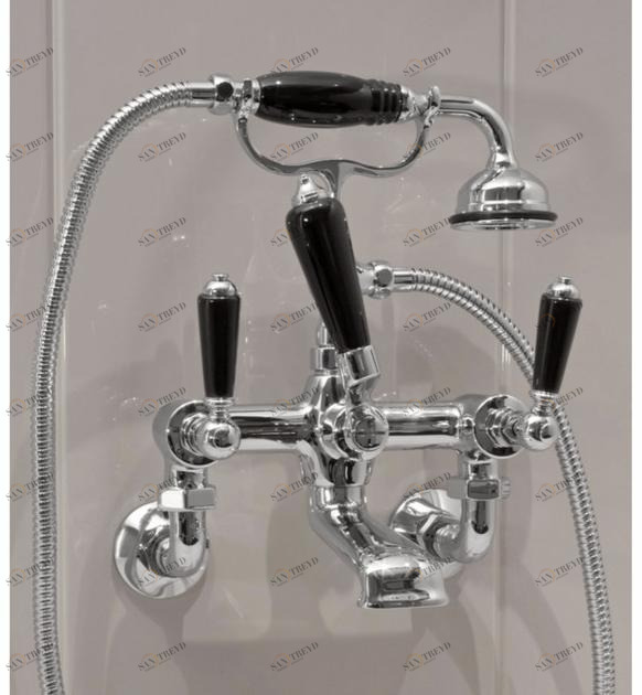 Devon&Devon Настенный смеситель для ванны с ручным душем Black dandy sun-id-1490711