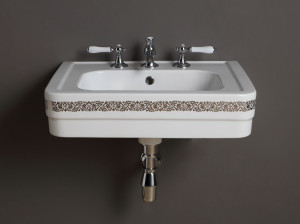 Керамическая прямоугольная подвесная раковина