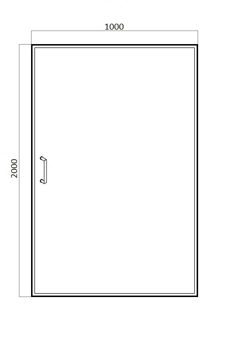 Душевая дверь в нишу, одна распашная дверь DROP BD100.4110A bravat - Вид №1
