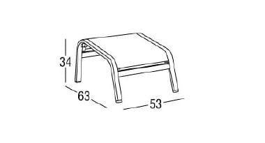 Прямоугольная подставка для ног в Batyline® Roberti Playa ARCH-00040390 - Вид №2