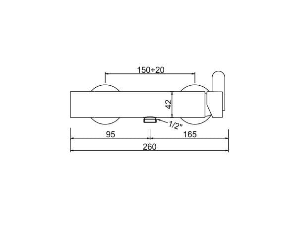 Однорычажный смеситель для душа с 2 отверстиями QD Magistro Lab Swing ARCH-00075620 - Вид №1