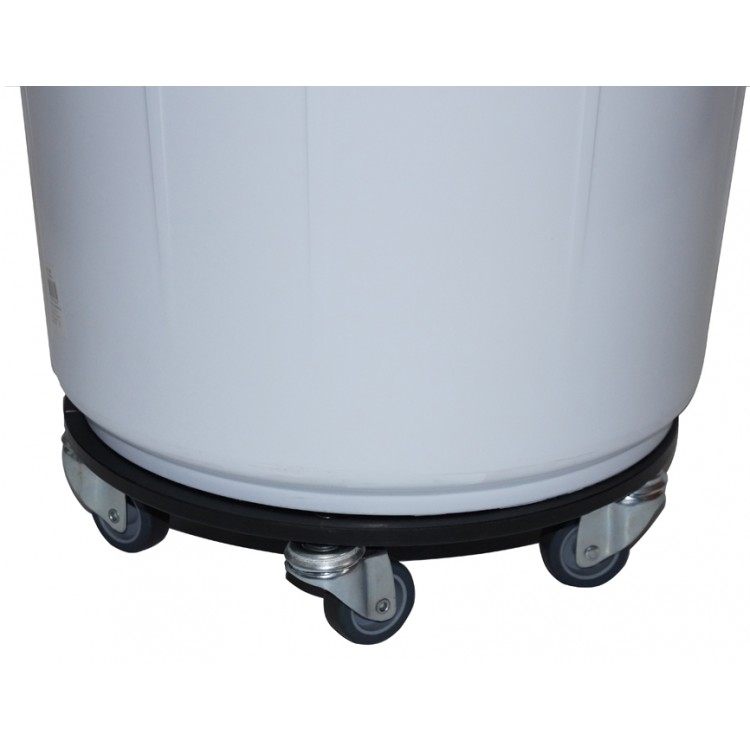 231804 DENOX Контейнер пластиковый с крышкой с зажимом на крышку с ручками 95 л. Белый  - Вид №2