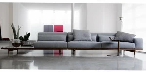 Porada Секционный диван со съемной тканевой обивкой с журнальной полкой Eighteen