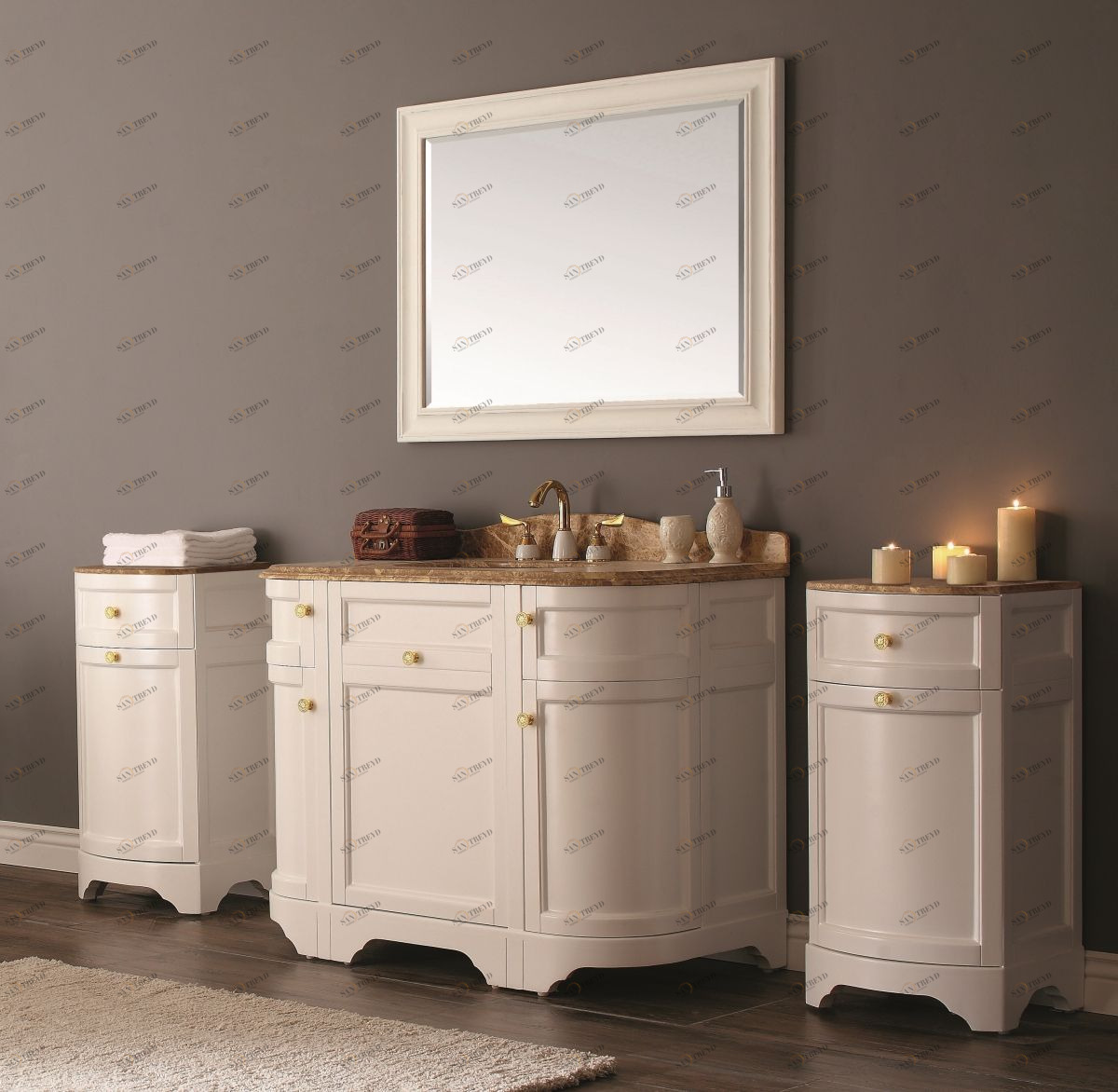 Тумба FLORIS 115 арт. ВМ-8016 Ивори Tessoro ВМ8016CI