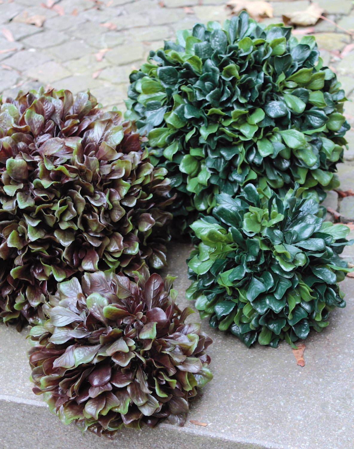 4796 883 a3 Декоративный шар 'капустный лист', Ø 20 см, зеленый H-andreas  - Вид №2