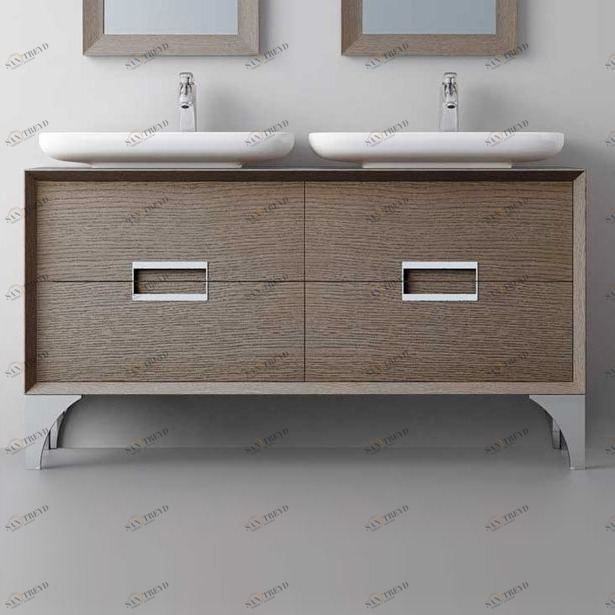 Avila Dos Тумба напольная на ножках KORA 150 см с раковинами NOVA Color R5 NOVUS Trendy 260729401204422500091NR5