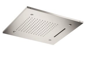 Квадратная потолочная душевая головка из нержавеющей стали с освещением