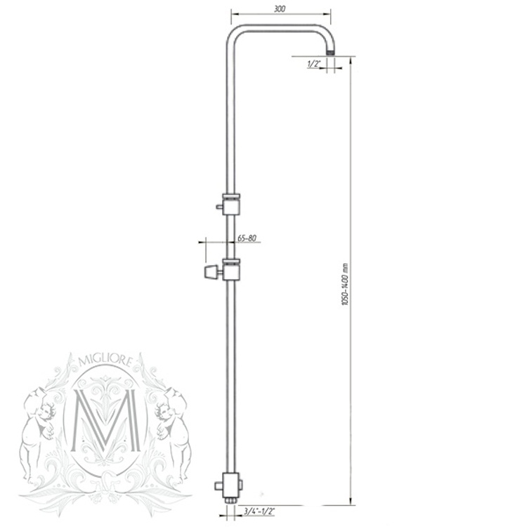 Душевая колонна MIGLIORE Ponte ML.PNT-36.258  - Вид №1