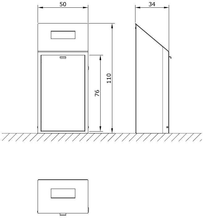 Euroform W Контейнер для мусора из металла  2080  - Вид №2