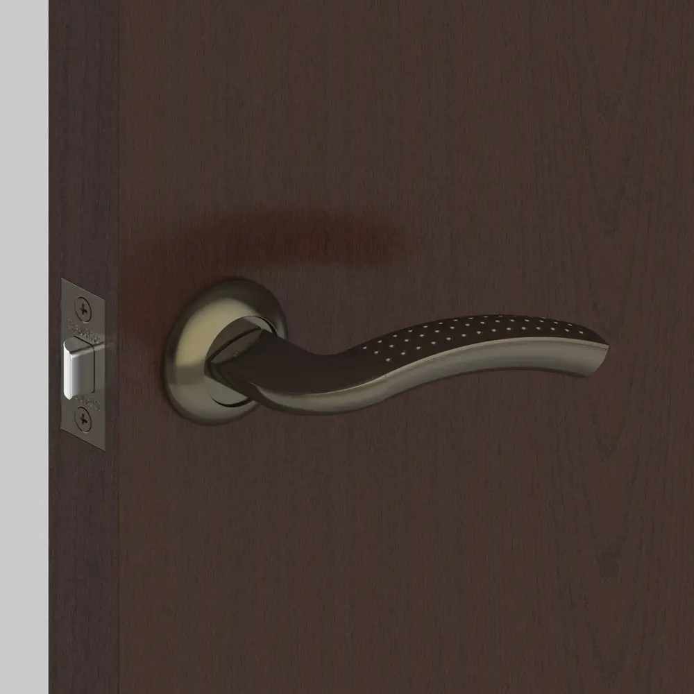 Комплект дверных ручек без запирания SET45/Z INTRO RM/HD AB-6 зеленая бронза FUARO STLM-2076058 - Вид №6