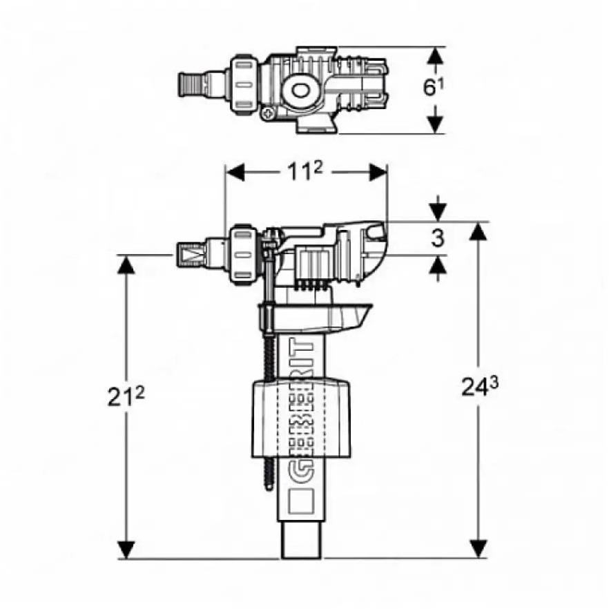 90196576 Впускной клапан Geberit 240.705.00.1 STLM-0129437