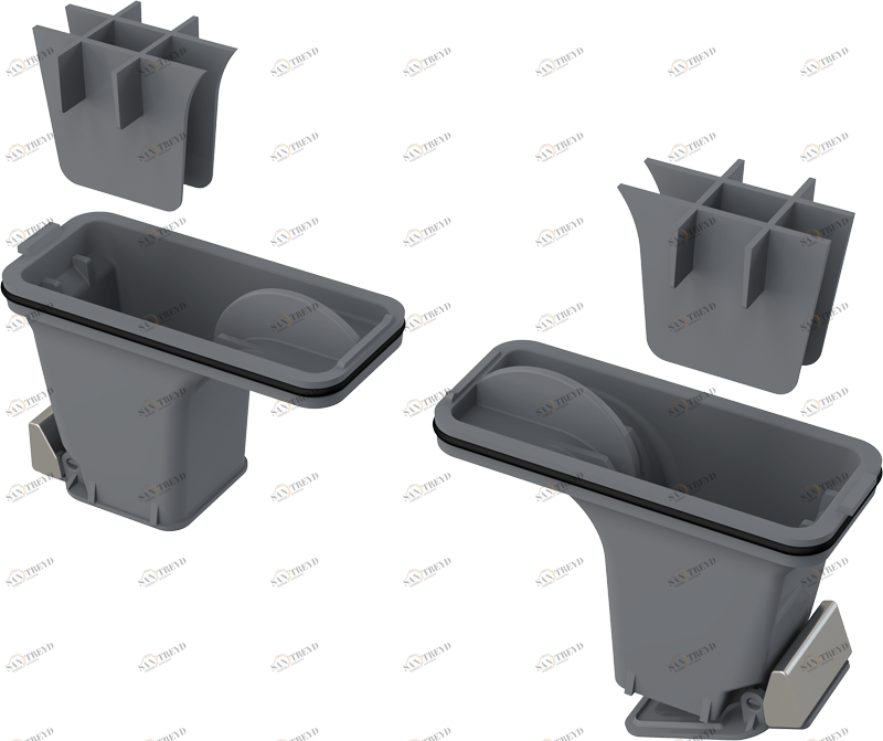 Комплект комбинированных гидрозатворов для нержавеющих желобов ALCA ALCAPLAST P095