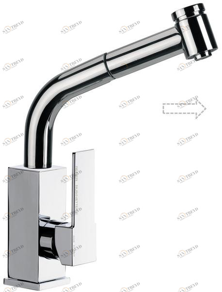 Remer Rubinetterie Смеситель для кухни из хромированной латуни с вытяжным душем Gourmet Q 83 b