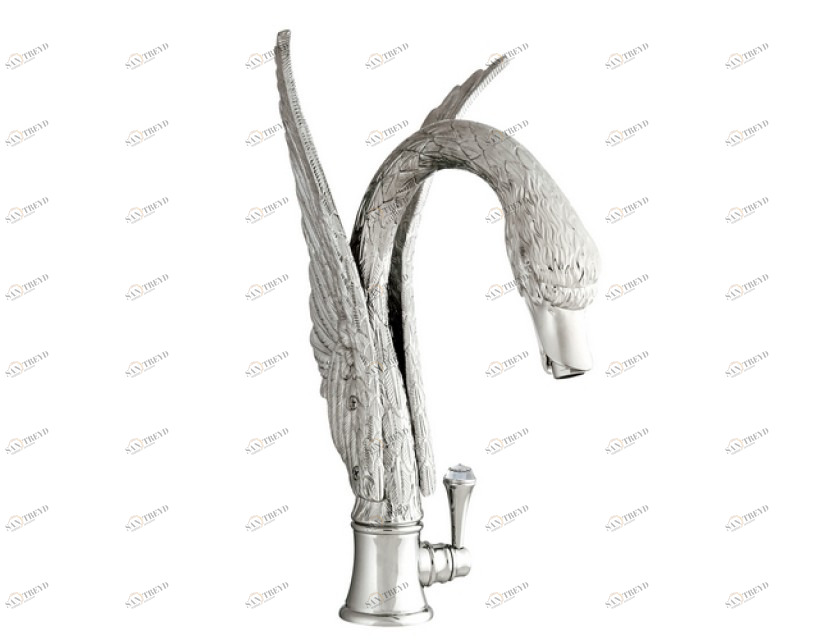 039444.000.30 Смеситель для раковины monolever Античная латунь Mestre Swan