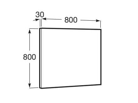Квадратное зеркало со встроенным настенным освещением Roca ARCH-00021143 - Вид №1