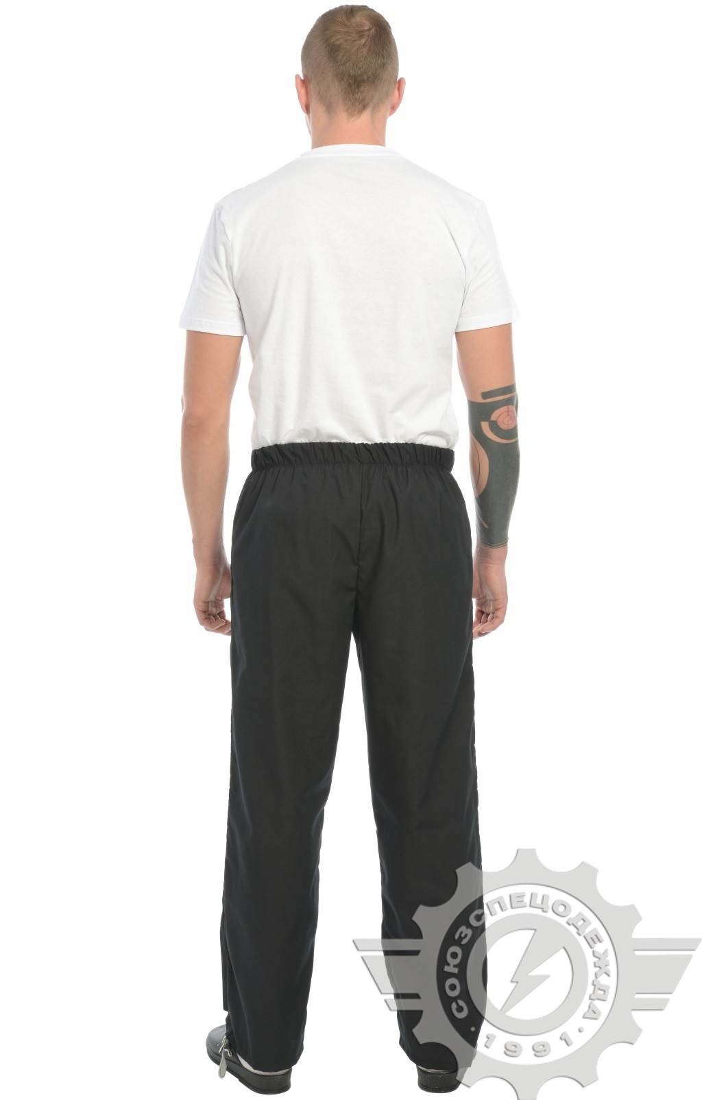 69066 Брюки "Люкс-Лайт" поварские черные  Одежда для поваров  размер 60-62/182-188 Спецодежда  - Вид №6