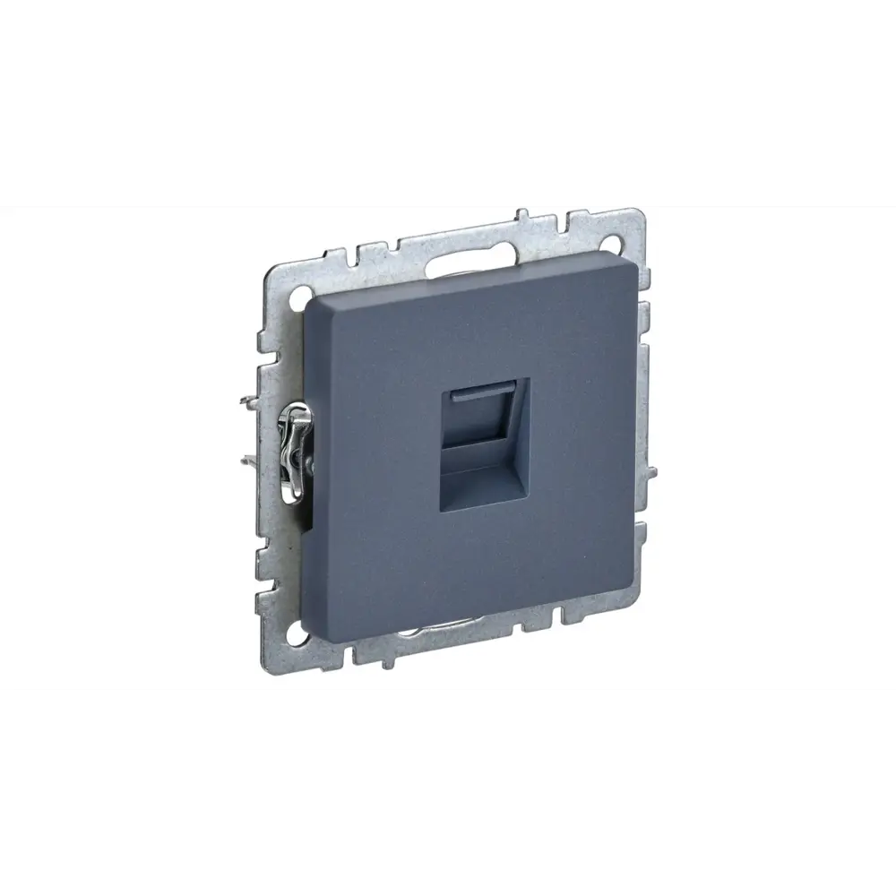 Розетка встраиваемая IEK Brite РК10-БрМ RJ45 cat 5e цвет маренго 89361850 STLM-2136413