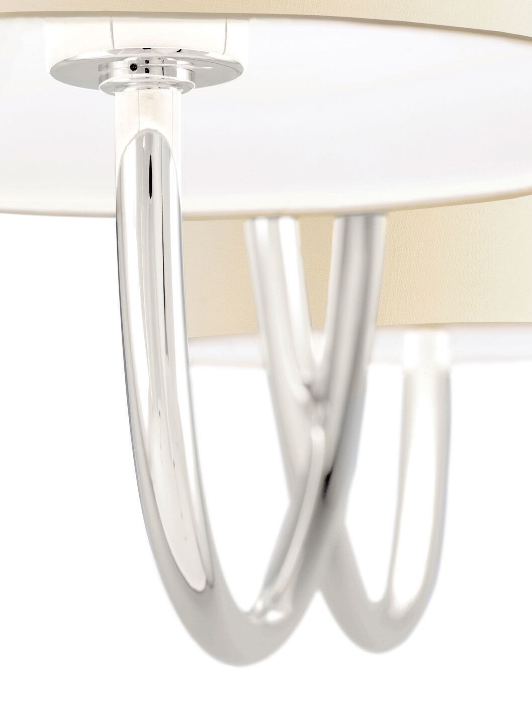 Подвесной светильник из металла и шелка Kalmar POSTHORN ARCH-00075572 - Вид №1