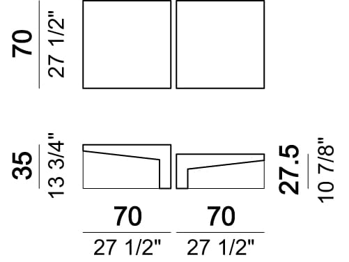 Квадратный журнальный столик из смолы Arketipo TALKING HEADS ARCH-00004710 - Вид №4