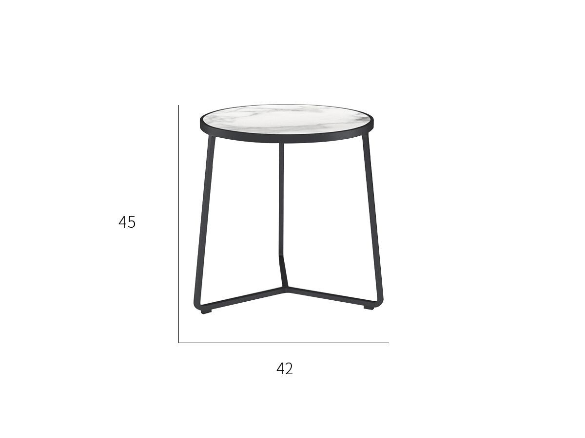 Круглый садовый журнальный столик с керамической столешницей VINEKO Мани ARCH-00012608 - Вид №2