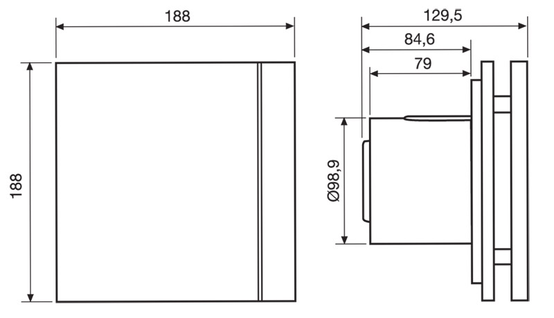 Накладной вентилятор Soler Palau SILENT-100 CHZ SILVER DESIGN 5210602800 - Вид №4