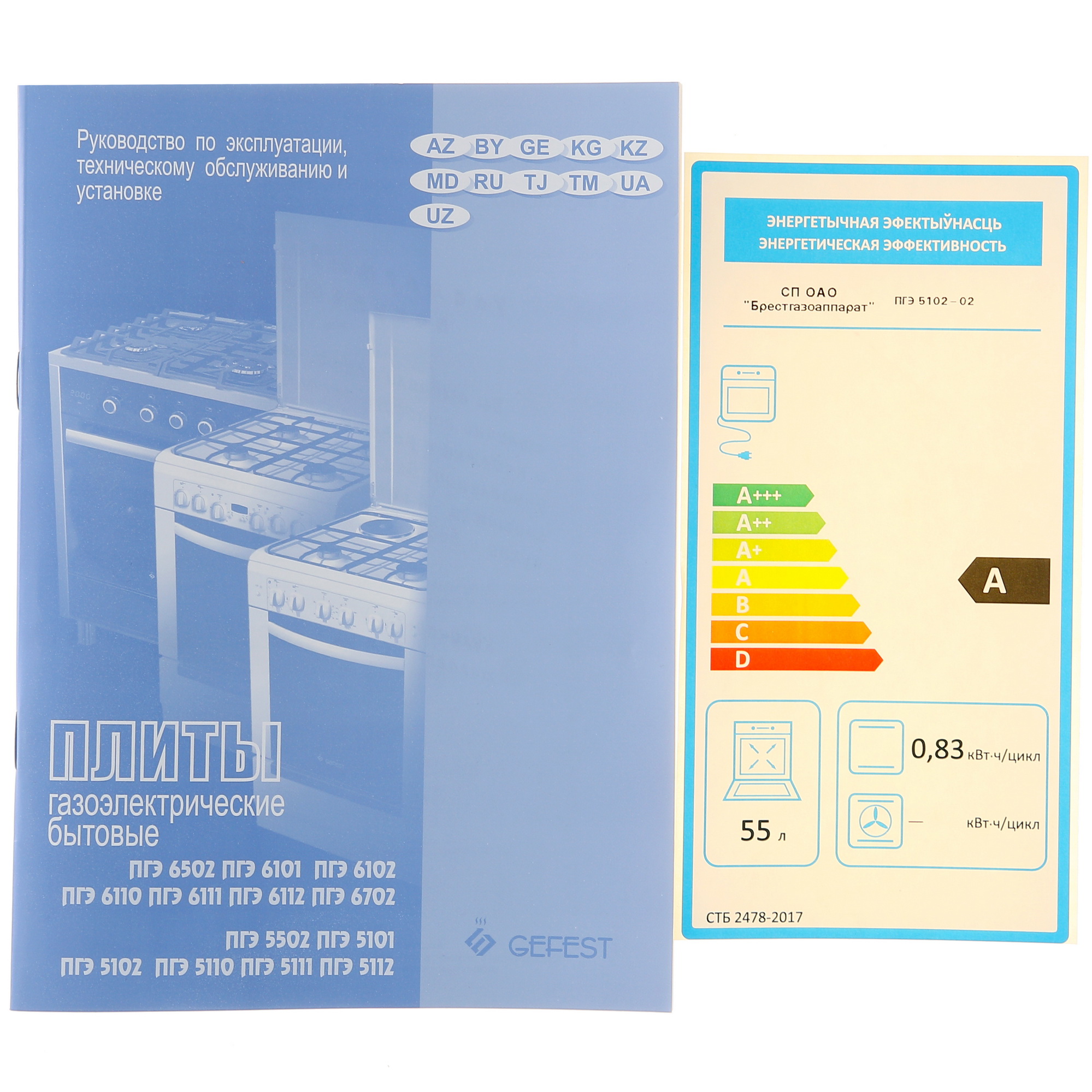 1089357 Комбинированная плита Gefest 5102-02 белый STDN-0075837 - Вид №8